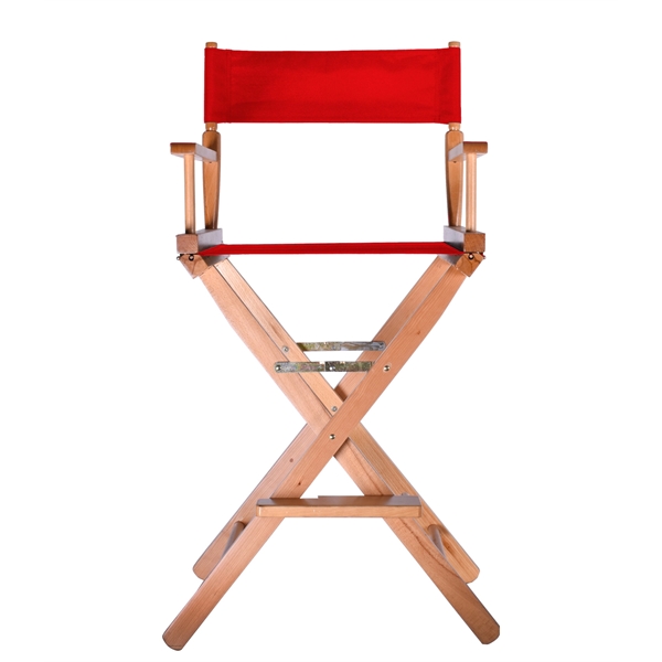 22" x 17" x 29" Beechwood director-style chair with flight blonde... from ASI 76730 Peerless Umbrella Co Inc