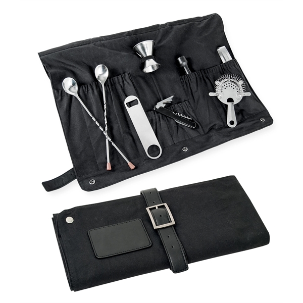 15" x 7 1/2" waxed canvas bag for bartending tools with... from ASI 76730 Peerless Umbrella Co Inc / Threads By Peerless