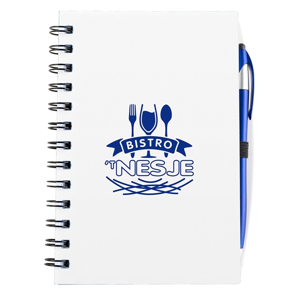Plastic Spiral Bound Journal With Pen and flag tags.... from ASI 90859 Tempo Industries Inc