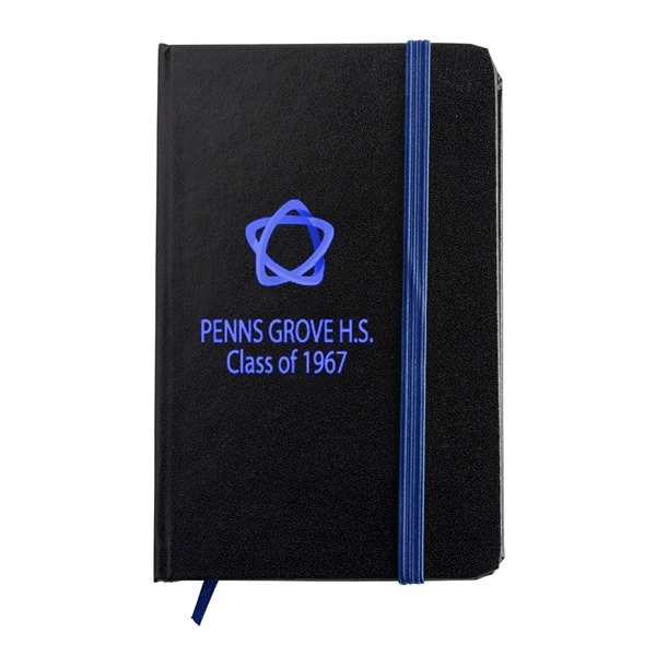 Black Executive Jotter With Pvc Finish and elastic band and book... from ASI 90859 Tempo Industries Inc / Tempoline