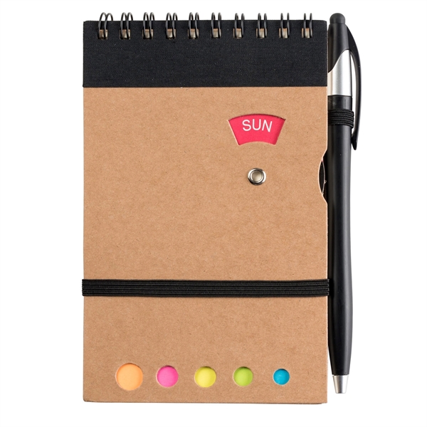 Grained Cardboard Spiral Bound 70 Sheet Journal with pen.... from ASI 90859 Tempo Industries Inc
