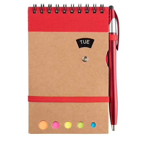Grained Cardboard Spiral Bound 70 Sheet Journal with pen.... from ASI 90859 Tempo Industries Inc