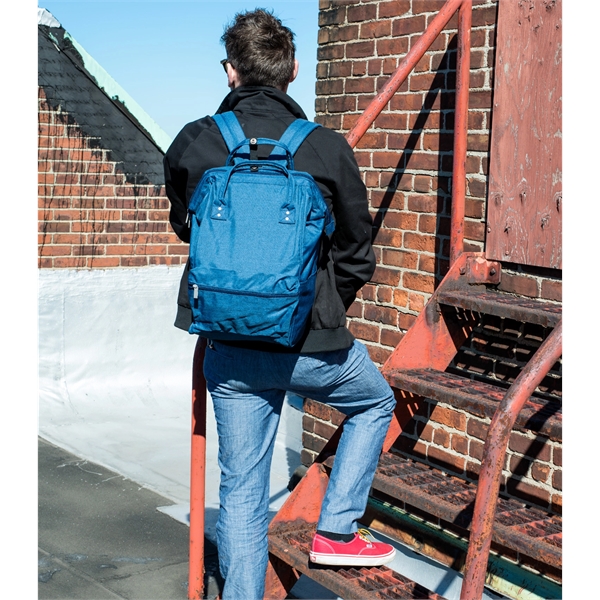 16" x 10" x 7" polyester backpack with wire frame, pockets... from ASI 76730 Peerless Umbrella Co Inc / Threads By Peerless