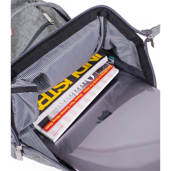 16" x 10" x 7" polyester backpack with wire frame, pockets... from ASI 76730 Peerless Umbrella Co Inc / Threads By Peerless