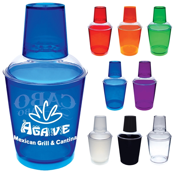 12 oz. Clear Plastic Shaker/Sipper.  Made in USA of styrene... from ASI 61952 Howw Mfg Co Inc / Howw USA