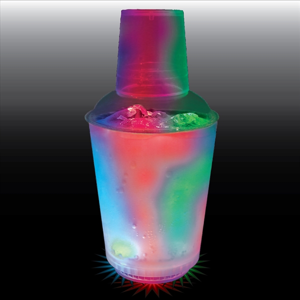 12 oz. Light-Up Plastic Cocktail Shaker. 3 Lights & 6 lighting... from ASI 61952 Howw Mfg Co Inc / Howw USA