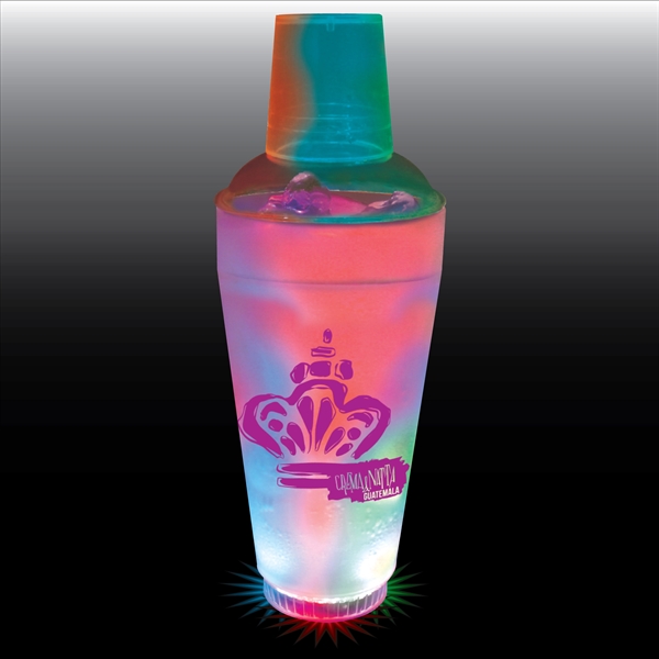 20 oz. Light-Up Plastic Cocktail Shaker. 3 Lights & 6 lighting... from ASI 61952 Howw Mfg Co Inc / Howw USA
