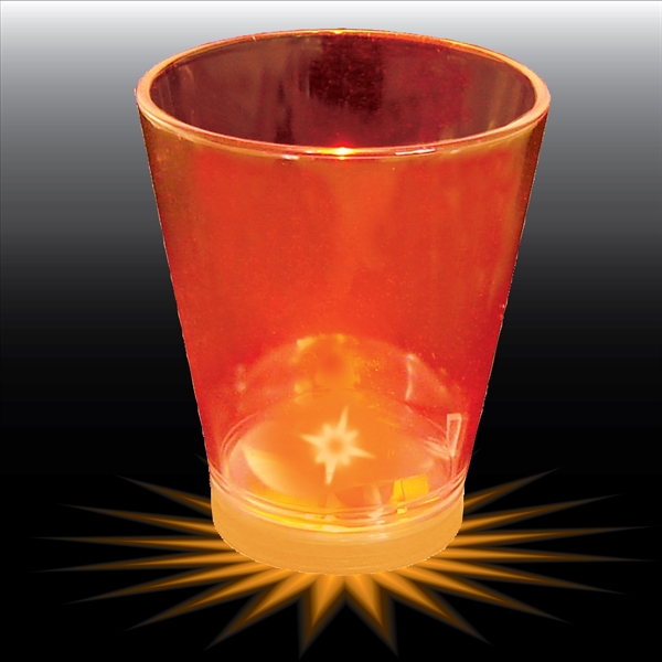 1.5 oz. Clear Plastic Light-Up Shot Glass. Easy on-off, blinking or... from ASI 61952 Howw Mfg Co Inc / Howw USA