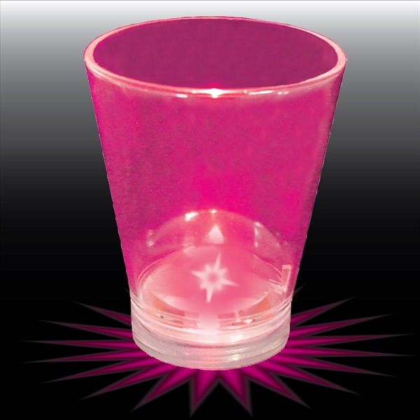 1.5 oz. Clear Plastic Light-Up Shot Glass. Easy on-off, blinking or... from ASI 61952 Howw Mfg Co Inc / Howw USA
