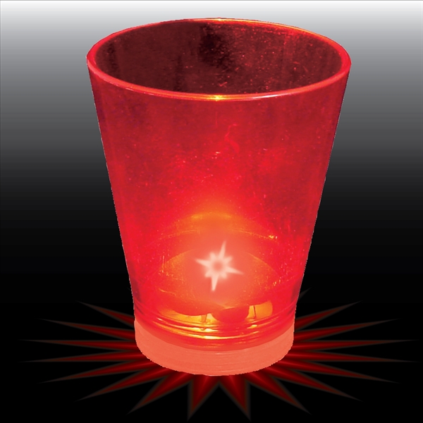 1.5 oz. Clear Plastic Light-Up Shot Glass. Easy on-off, blinking or... from ASI 61952 Howw Mfg Co Inc / Howw USA