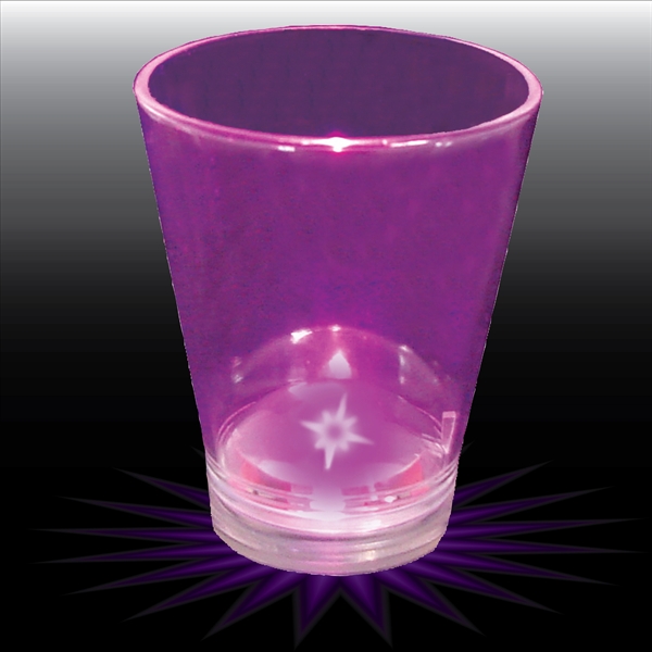 1.5 oz. Clear Plastic Light-Up Shot Glass. Easy on-off, blinking or... from ASI 61952 Howw Mfg Co Inc / Howw USA
