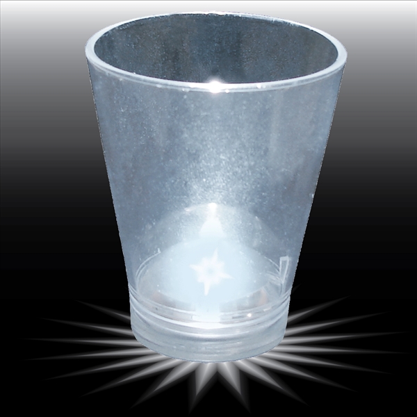 1.5 oz. Clear Plastic Light-Up Shot Glass. Easy on-off, blinking or... from ASI 61952 Howw Mfg Co Inc / Howw USA