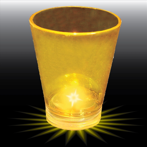 1.5 oz. Clear Plastic Light-Up Shot Glass. Easy on-off, blinking or... from ASI 61952 Howw Mfg Co Inc / Howw USA