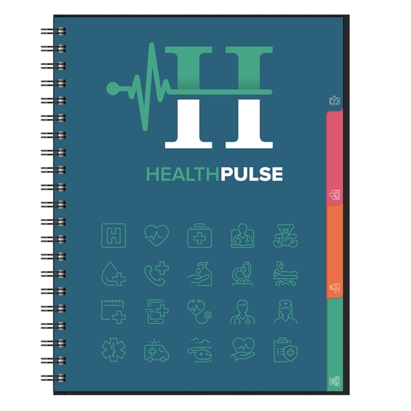 8.5" x 11" classic paperboard journal, foil imprint, die cut window,... from ASI 91340 Journalbooks/Timeplanner Calendars