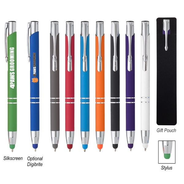Combination ballpoint/stylus pen with plunger-action mechanism.... from ASI 61125 Hit Promotional Products / Hit®