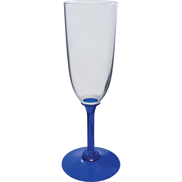 7 oz. Clear Plastic Champagne Glass, choose your color in short... from ASI 61952 Howw Mfg Co Inc / Howw USA