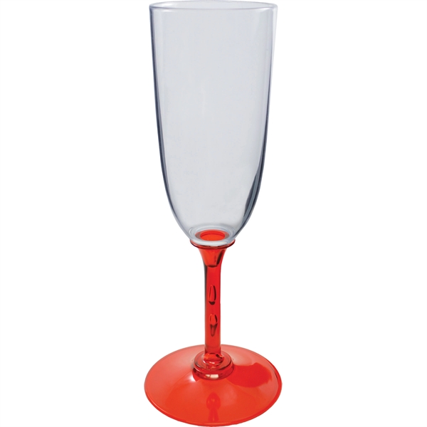7 oz. Clear Plastic Champagne Glass, choose your color in short... from ASI 61952 Howw Mfg Co Inc / Howw USA