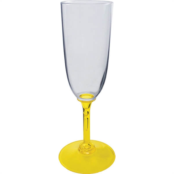 7 oz. Clear Plastic Champagne Glass, choose your color in short... from ASI 61952 Howw Mfg Co Inc / Howw USA