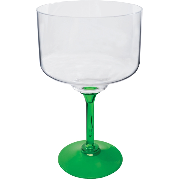 18 oz. Plastic Margarita Glass. Clear Bowl w/choice of short or... from ASI 61952 Howw Mfg Co Inc / Howw USA