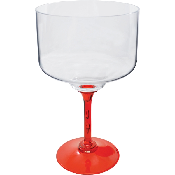 18 oz. Plastic Margarita Glass. Clear Bowl w/choice of short or... from ASI 61952 Howw Mfg Co Inc / Howw USA