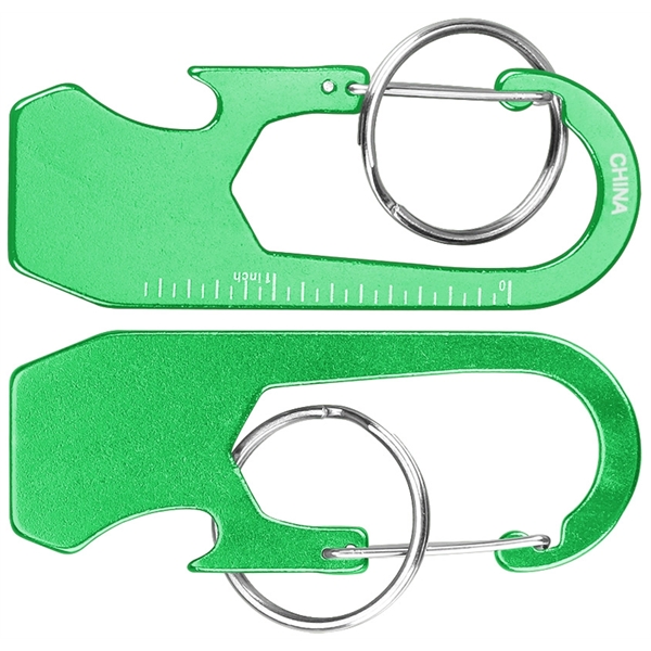 Ruler Carabiner with Bottle Opener and Key Ring... from ASI 74585 Nu Promo International / Nu Promo Line