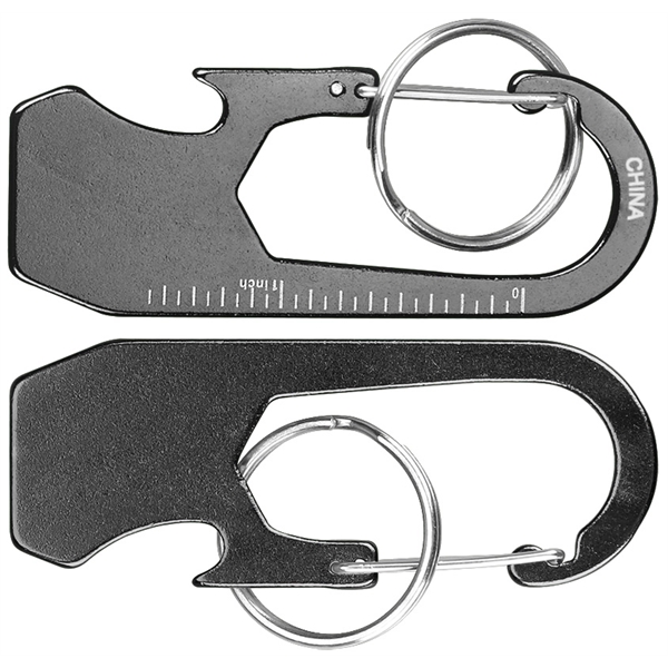 Ruler Carabiner with Bottle Opener and Key Ring... from ASI 74585 Nu Promo International / Nu Promo Line