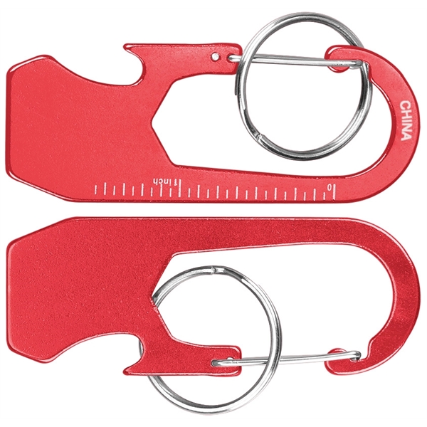 Ruler Carabiner with Bottle Opener and Key Ring... from ASI 74585 Nu Promo International / Nu Promo Line