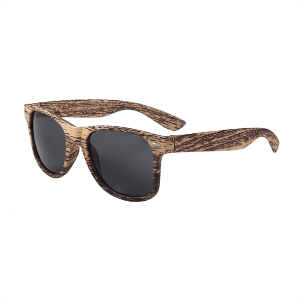 Wood grain sunglasses with UV400 protection and shaded acrylic lens... from ASI 68190 Lungsal