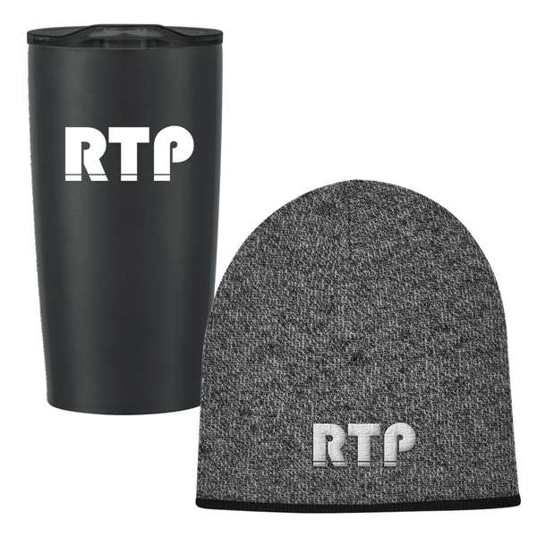 Warm & Cozy kit featuring a 20 oz. Himalayan tumbler and... from ASI 61125 Hit Promotional Products