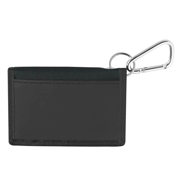 Hook and loop closure wallet with carabiner and outside front pocket.... from ASI 61125 Hit Promotional Products / Hit®