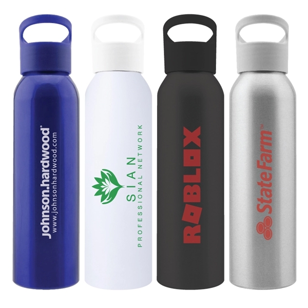 20 oz. aluminum water bottle with a screw-on, leak-resistant lid and... from ASI 57655 STOPNGO Line