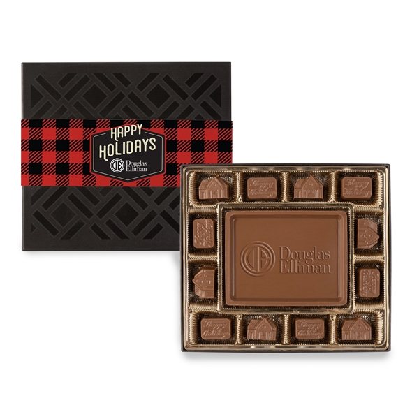 Small Deluxe Custom Molded Chocolate Gift Box with Horizontal Full Color... from ASI 44900 NC Custom (CI/Lanco) / Chocolate Inn