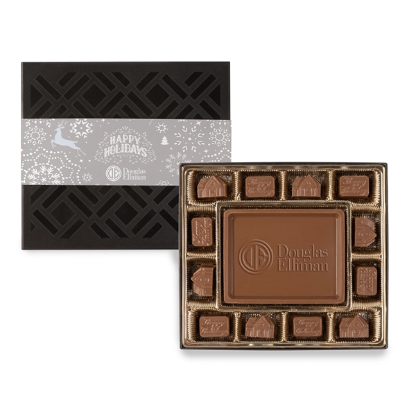 Small Deluxe Custom Molded Chocolate Gift Box with Horizontal Full Color... from ASI 44900 NC Custom (CI/Lanco) / Chocolate Inn