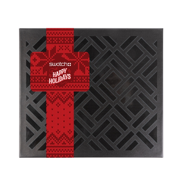 Custom Molded Chocolate Gift Box with Square Full Color Band... from ASI 44900 NC Custom (CI/Lanco) / Chocolate Inn