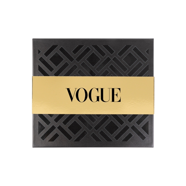 Small Deluxe Custom Molded Chocolate Gift Box with Gold Band... from ASI 44900 NC Custom (CI/Lanco) / Chocolate Inn