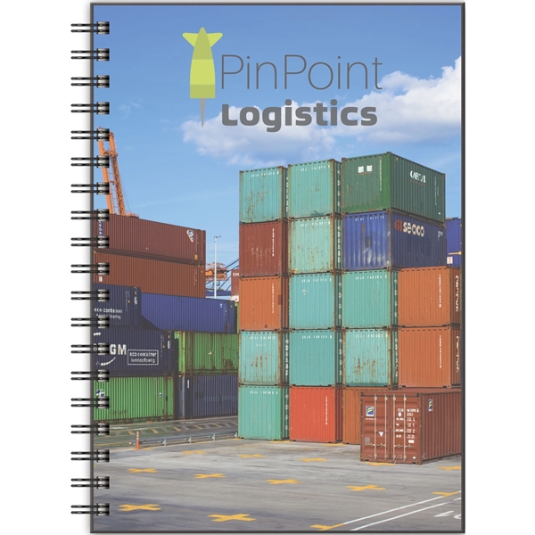 7" x 10" notebook with semi-transparent natural poly front cover and... from ASI 91340 Journalbooks/Timeplanner Calendars