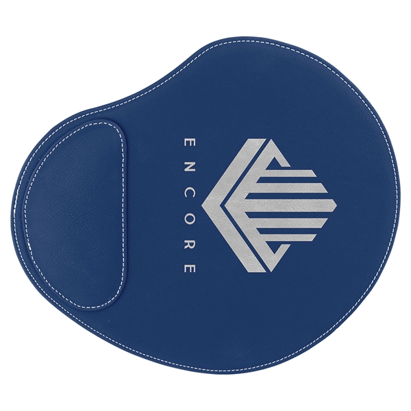 Leatherette mouse pad with wrist rest and laser engraved decoration.... from ASI 99030 Zipline / Zipline®