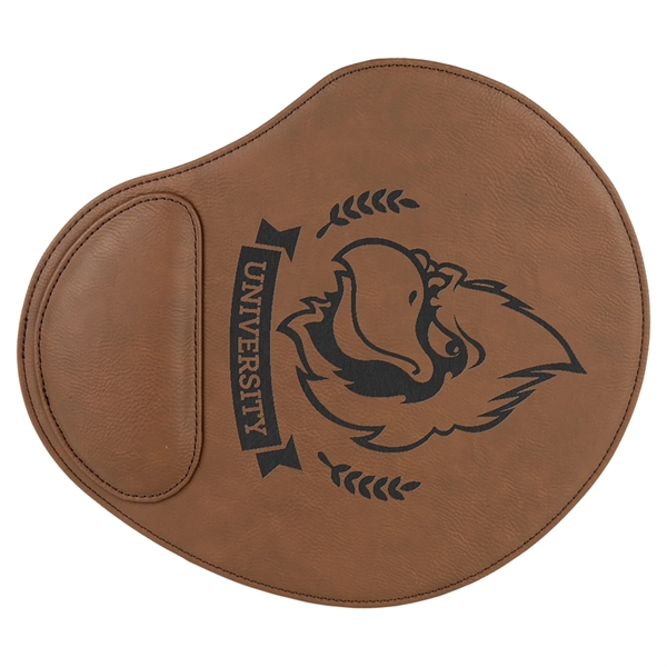 Leatherette mouse pad with wrist rest and laser engraved decoration.... from ASI 99030 Zipline / Zipline®