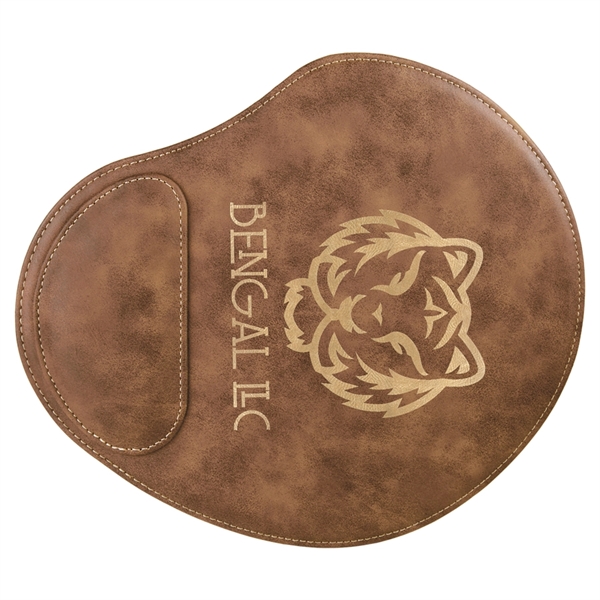 Leatherette mouse pad with wrist rest and laser engraved decoration.... from ASI 99030 Zipline / Zipline®