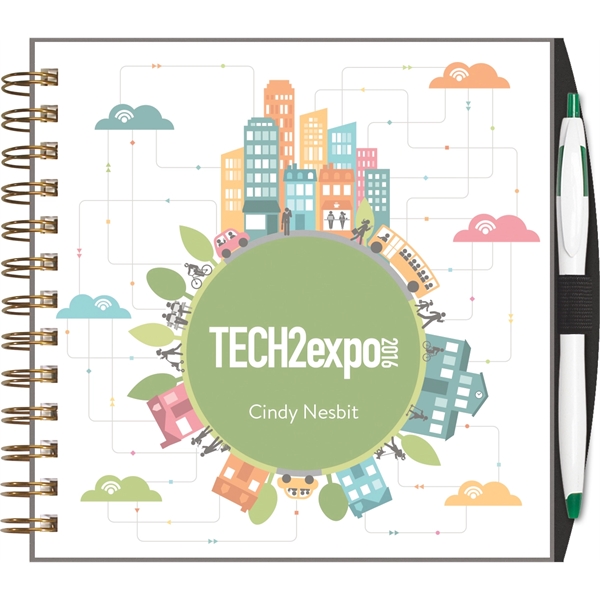 7" x 7" ClearView Square notebook with Full-Color Insert, 100 sheets... from ASI 91340 Journalbooks/Timeplanner Calendars