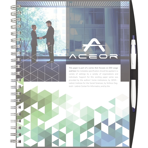 8.5" x 11" notebook, semi-transparent natural poly front cover, full color... from ASI 91340 Journalbooks/Timeplanner Calendars