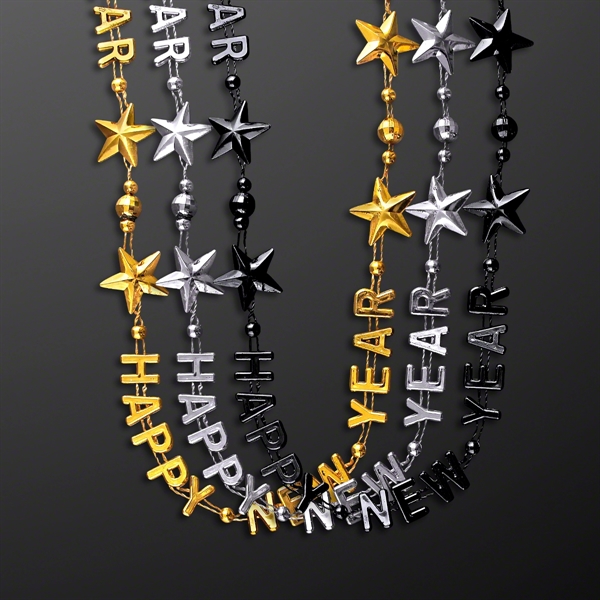 Happy New Year Party Beads; Blank Stock Pricing... from ASI 34194 ALightPromos