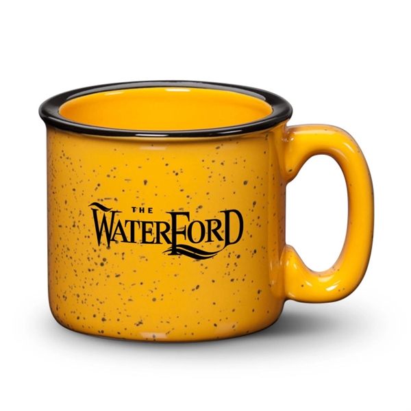 The thickly glazed, speckled granite-style finish of the Savannah ceramic mug... from ASI 84592 St Regis Group