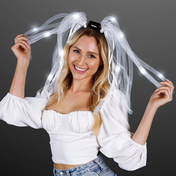 Blank or imprinted. Custom Light Up Hair Noodles Headband... from ASI 34194 ALightPromos / Alight Promotional Products