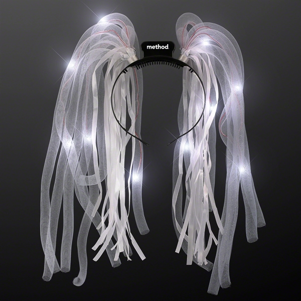 Blank or imprinted. Custom Light Up Hair Noodles Headband... from ASI 34194 ALightPromos / Alight Promotional Products