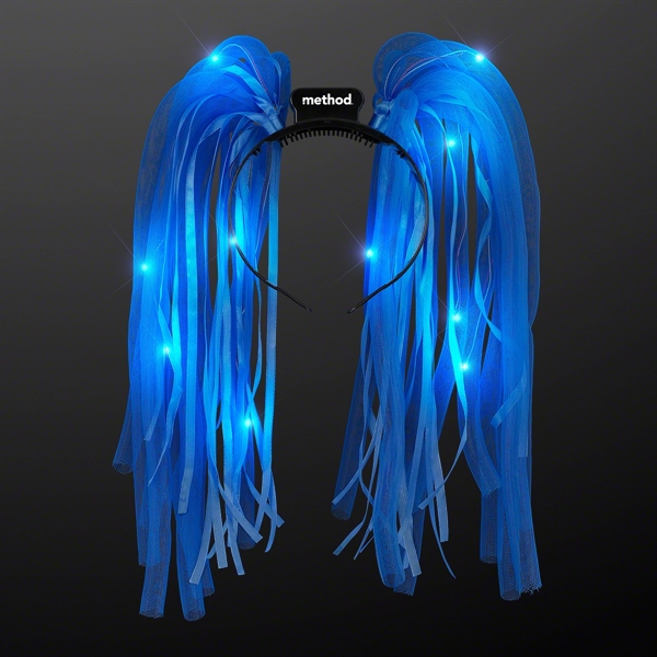 Blank or imprinted. Custom Light Up Hair Noodles Headband... from ASI 34194 ALightPromos / Alight Promotional Products