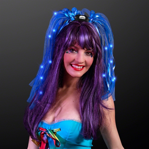 Blank or imprinted. Custom Light Up Hair Noodles Headband... from ASI 34194 ALightPromos / Alight Promotional Products