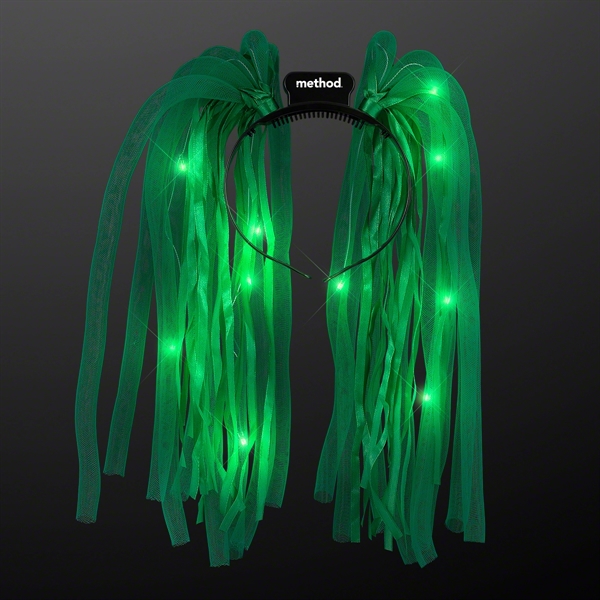 Blank or imprinted. Custom Light Up Hair Noodles Headband... from ASI 34194 ALightPromos / Alight Promotional Products
