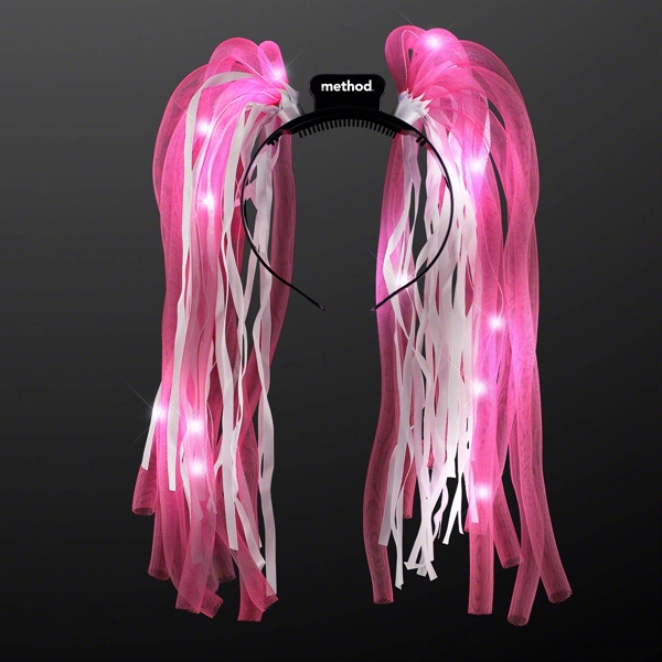 Blank or imprinted. Custom Light Up Hair Noodles Headband... from ASI 34194 ALightPromos / Alight Promotional Products