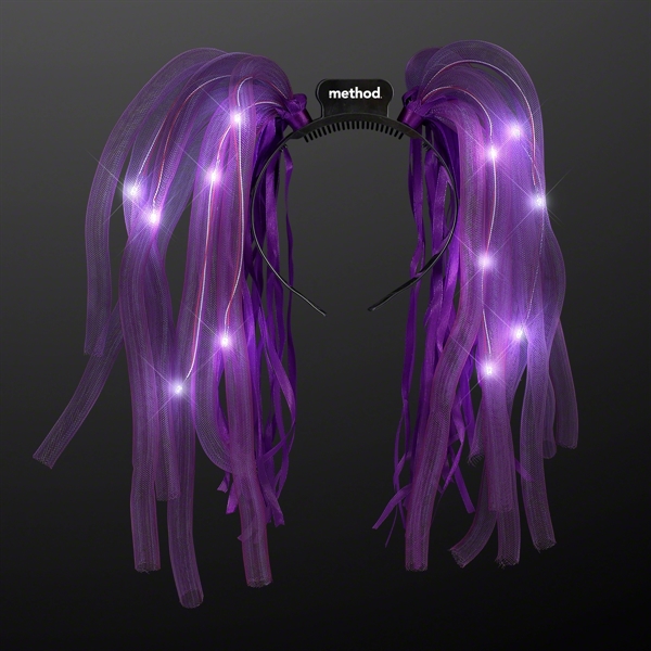 Blank or imprinted. Custom Light Up Hair Noodles Headband... from ASI 34194 ALightPromos / Alight Promotional Products